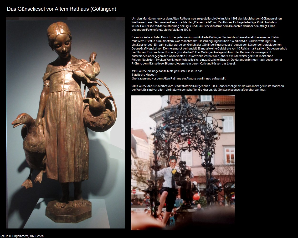 Das G&auml;nseliesel vor Altem Rathaus (G&ouml;ttingen) in Kulturatlas-NIEDERSACHSEN(c)B.Engelbrecht