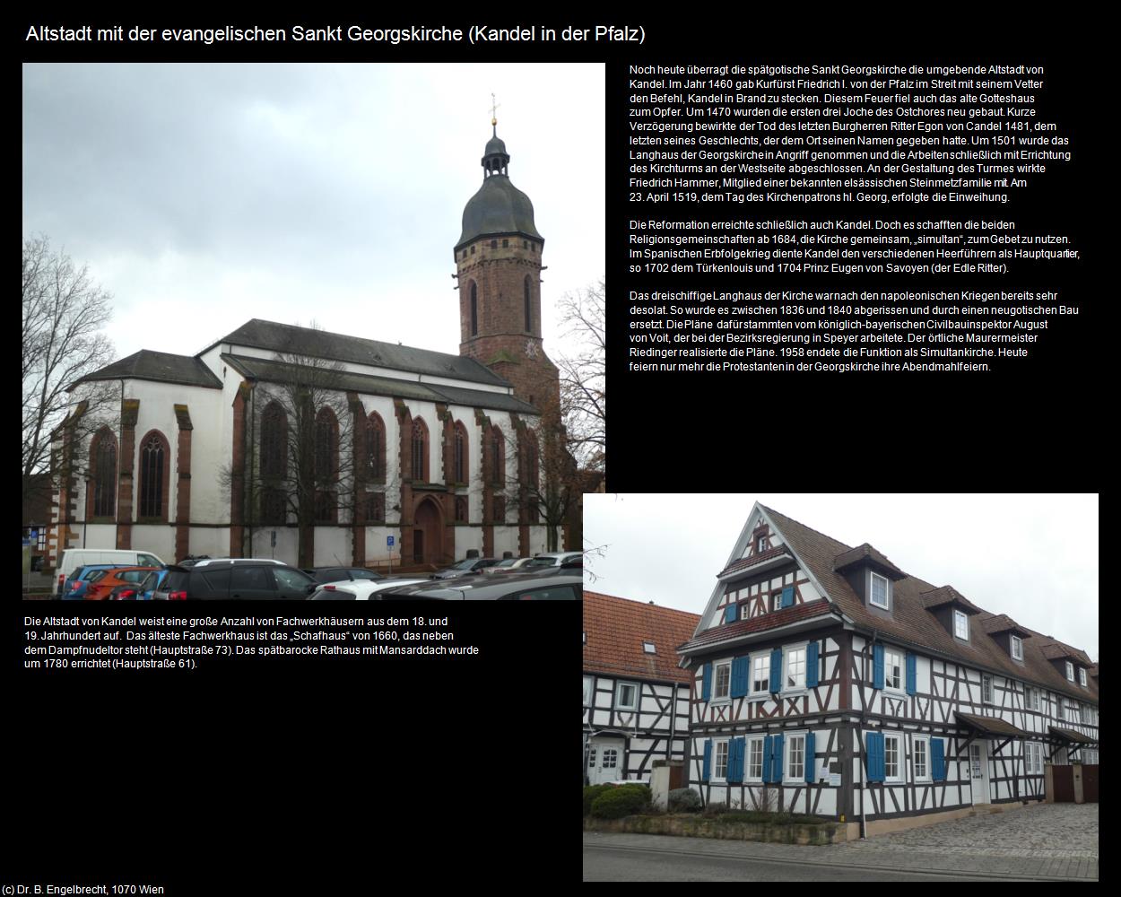 Altstadt mit ev. St. Georgskirche (Kandel in der Pfalz (DEU-RP)) in RHEINLAND-PFALZ und SAARLAND