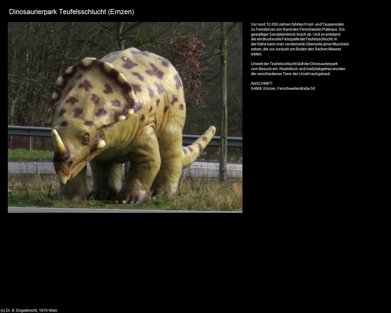 Dinosaurierpark Teufelsschlucht (Ernzen (DEU-RP)) in RHEINLAND-PFALZ und SAARLAND