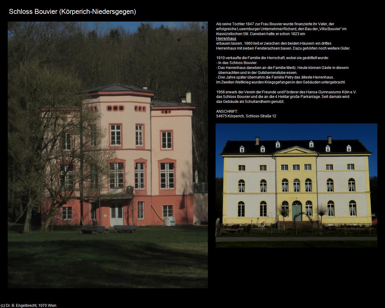 Schloss Bouvier (Körperich (DEU-RP) ) in RHEINLAND-PFALZ und SAARLAND(c)B.Engelbrecht