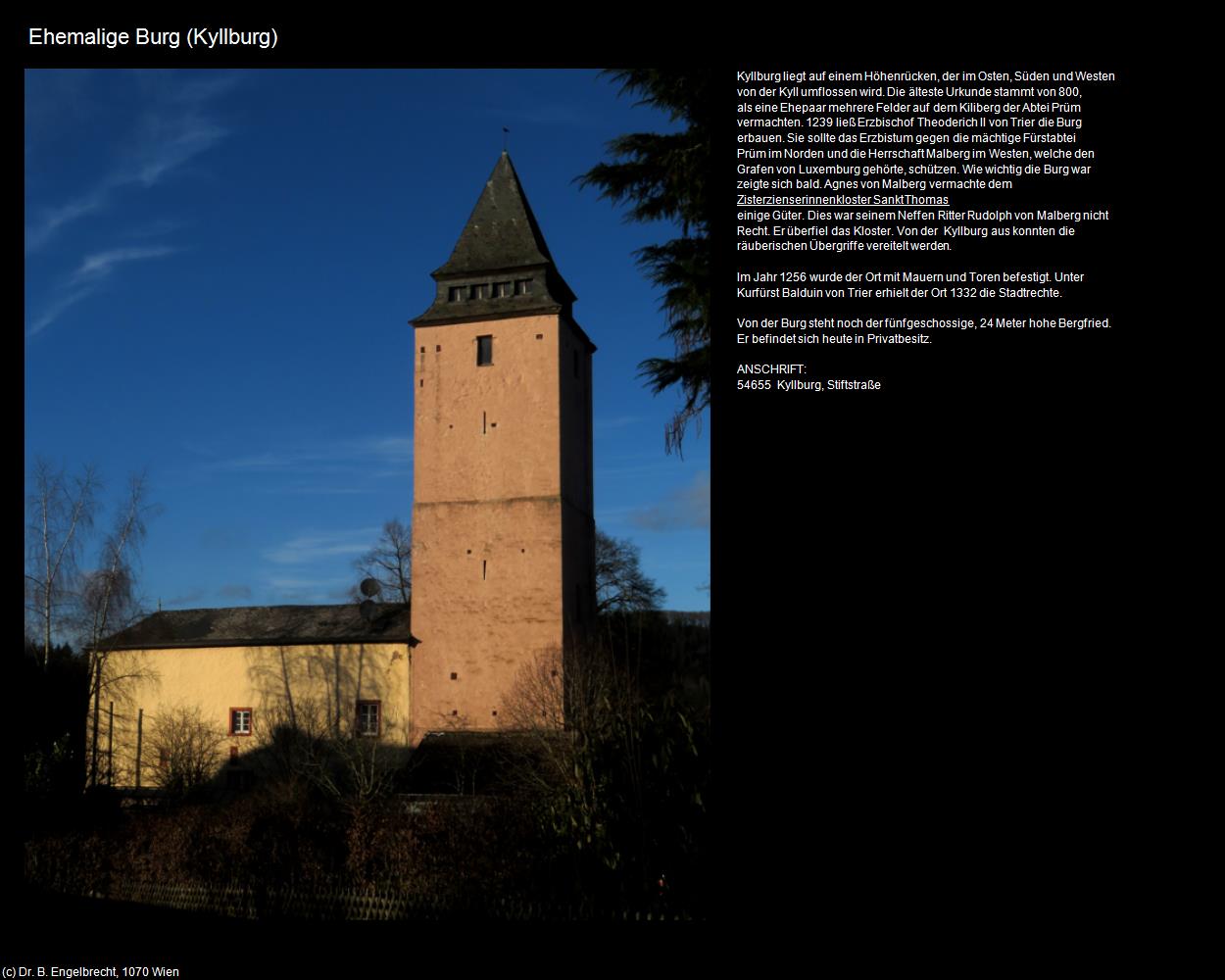 Ehem. Burg  (Kyllburg (DEU-RP) ) in RHEINLAND-PFALZ und SAARLAND(c)B.Engelbrecht