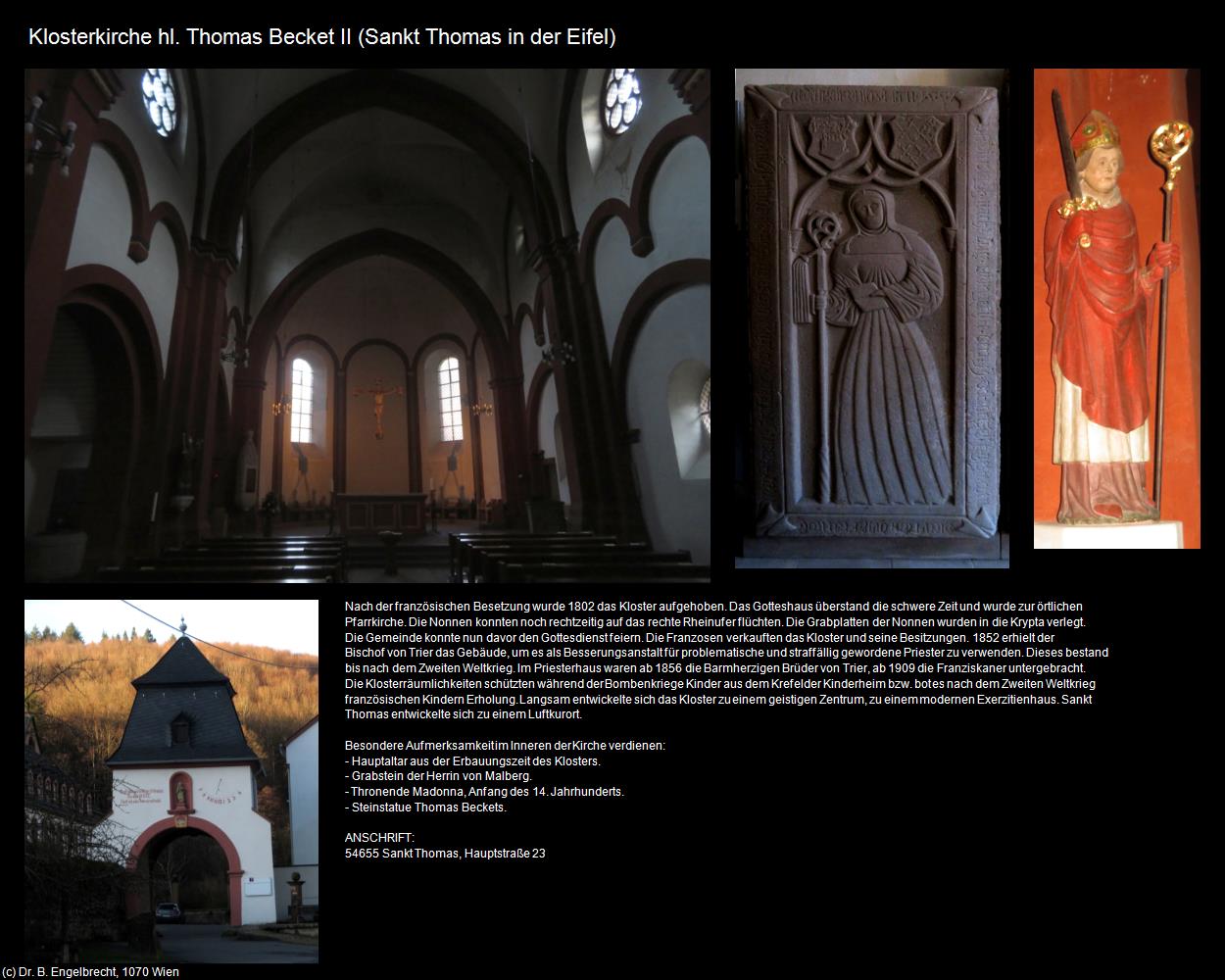 Klosterk. hl. Thomas Becket II (Sankt Thomas in der Eifel (DEU-RP)) in RHEINLAND-PFALZ und SAARLAND