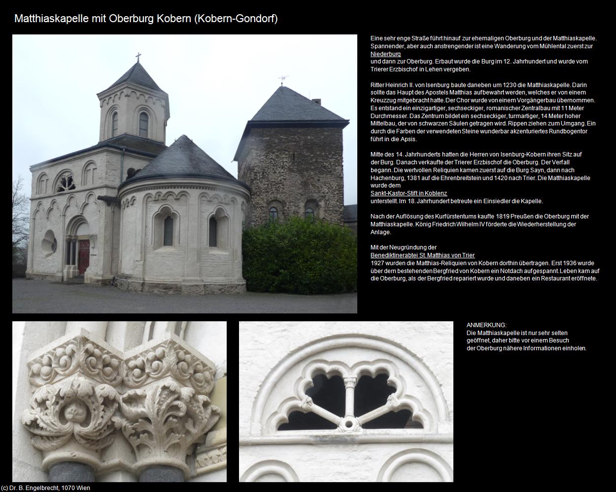 Matthiaskapelle mit Oberburg Kobern (Kobern-Gondorf (DEU-RP)) in RHEINLAND-PFALZ und SAARLAND(c)B.Engelbrecht