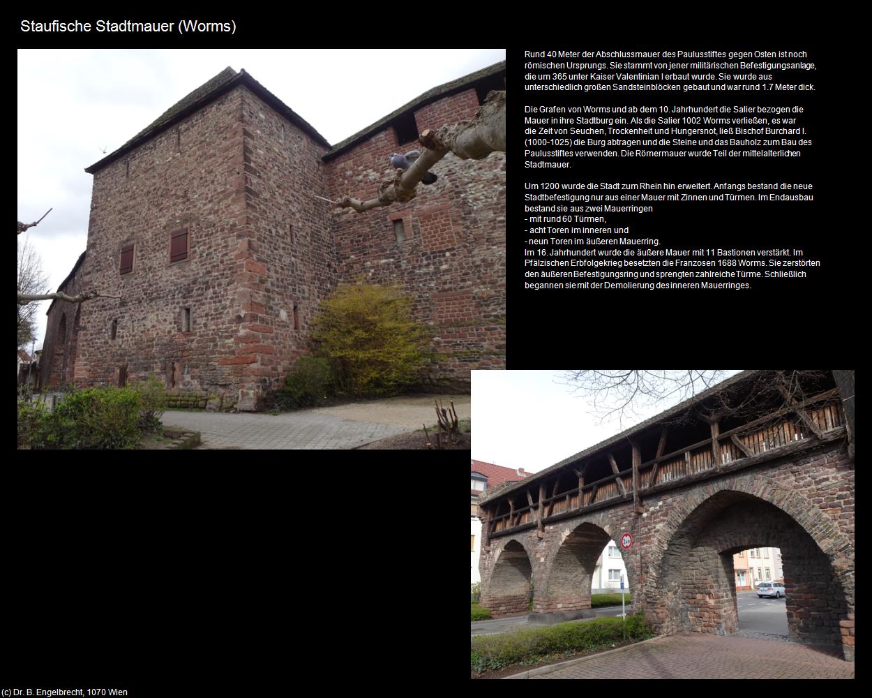 Staufische Stadtmauer (Worms (DEU-RP)) in RHEINLAND-PFALZ und SAARLAND