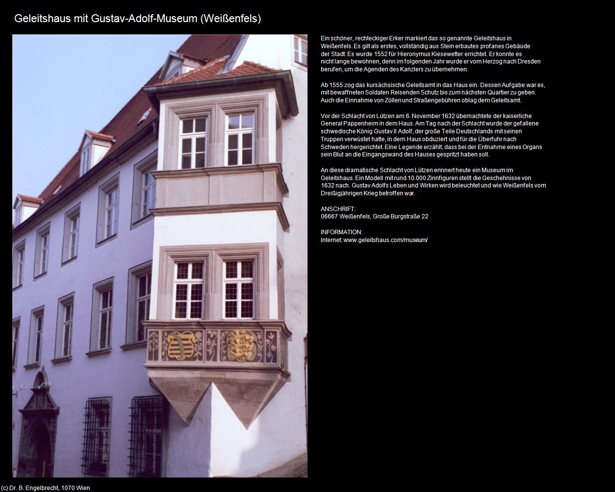 Geleitshaus mit Gustav-Adolf-Museum (Wei&szlig;enfels) in Kulturatlas-SACHSEN-ANHALT