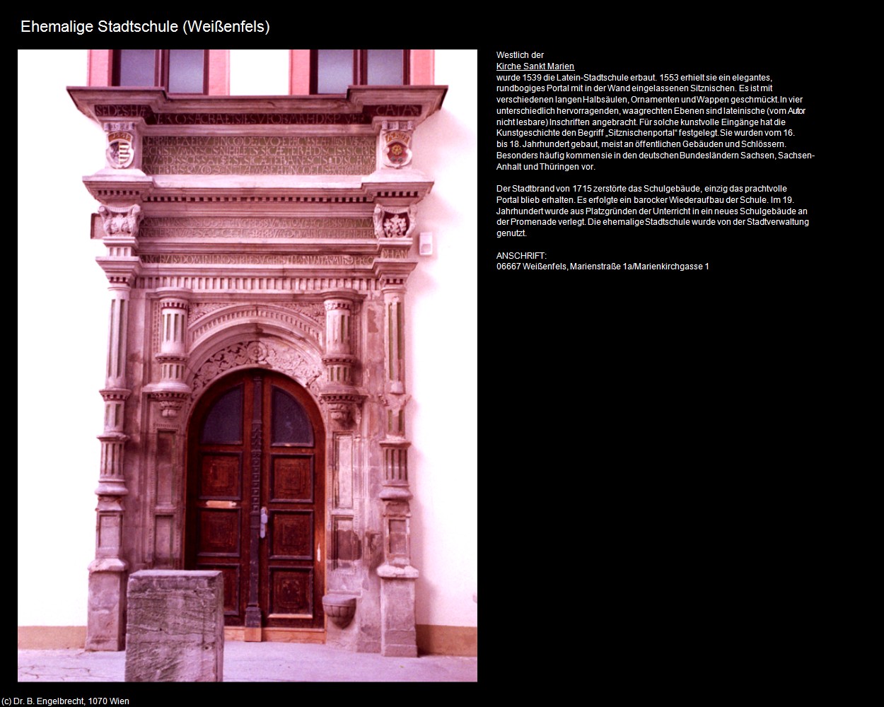 Ehem. Stadtschule (Wei&szlig;enfels) in Kulturatlas-SACHSEN-ANHALT(c)B.Engelbrecht
