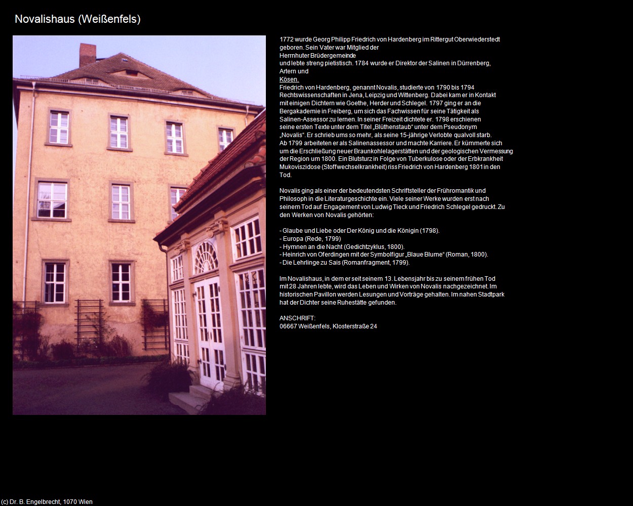 Novalishaus (Wei&szlig;enfels) in Kulturatlas-SACHSEN-ANHALT(c)B.Engelbrecht