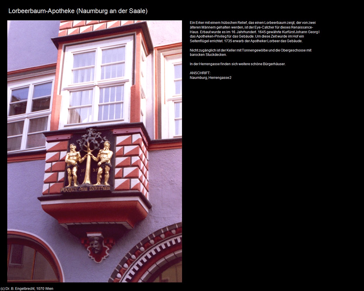 Lorbeerbaum-Apotheke (Naumburg an der Saale) in Kulturatlas-SACHSEN-ANHALT