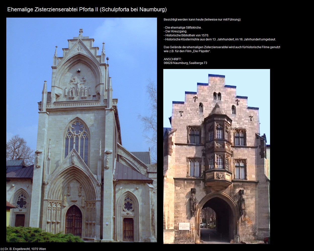 Ehem. Zisterzienserabtei Pforta II (Schulpforta bei Naumburg) (Naumburg an der Saale) in Kulturatlas-SACHSEN-ANHALT