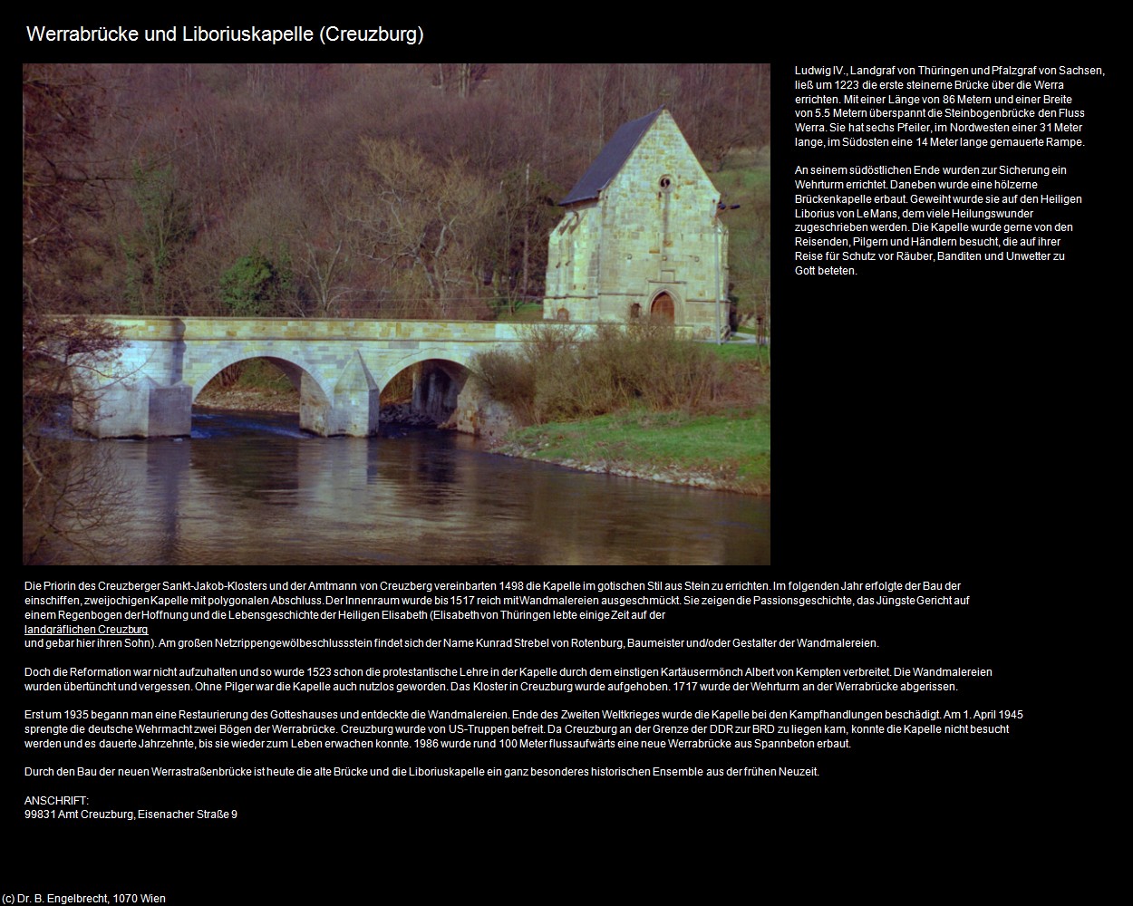 Werrabrücke und Liboriuskapelle (Creuzburg) in Kulturatlas-THÜRINGEN(c)B.Engelbrecht