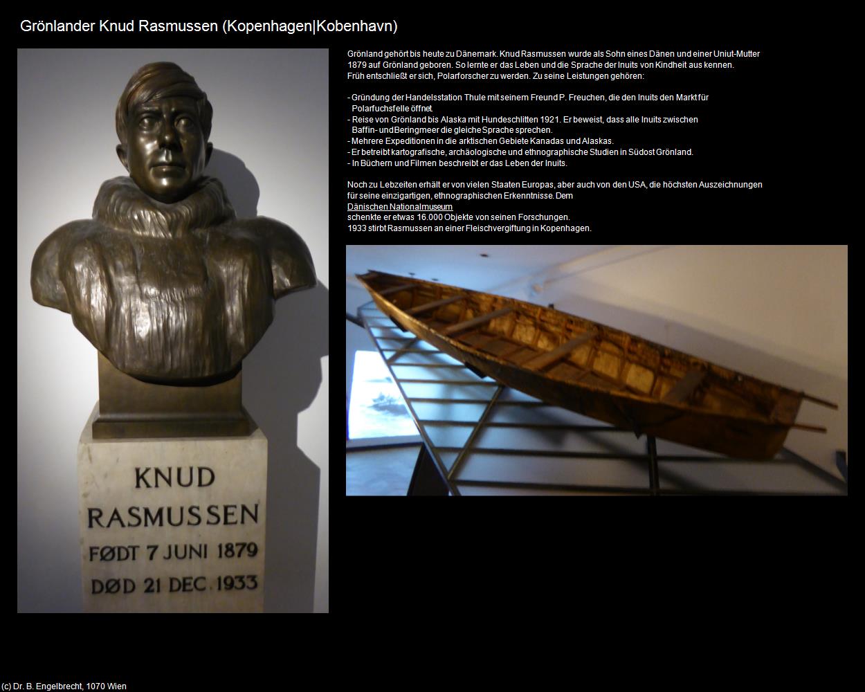 Grönlander Knud Rasmussen (Kopenhagen|Köbenhavn) in Kulturatlas-DÄNEMARK(c)B.Engelbrecht