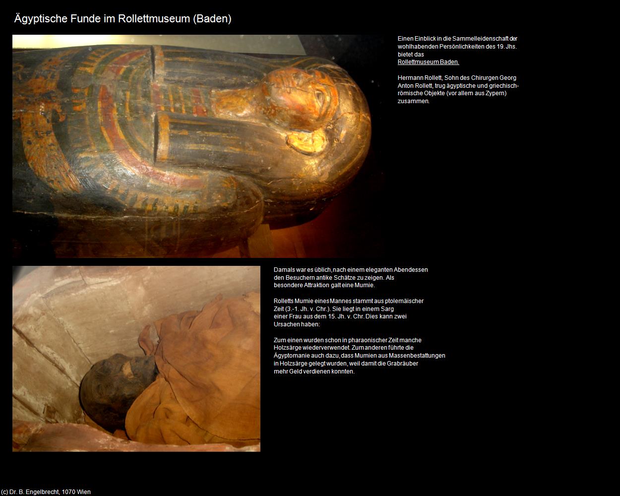 Mumie im Rollettmuseum (Baden) (+Ägyptisches in Österreich) in Kulturatlas-ÄGYPTEN(c)B.Engelbrecht