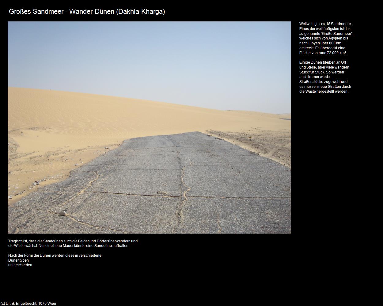Großes Sandmeer - Wander-Dünen (Dakhla-Kharga, Westliche Wüste) in Kulturatlas-ÄGYPTEN(c)B.Engelbrecht