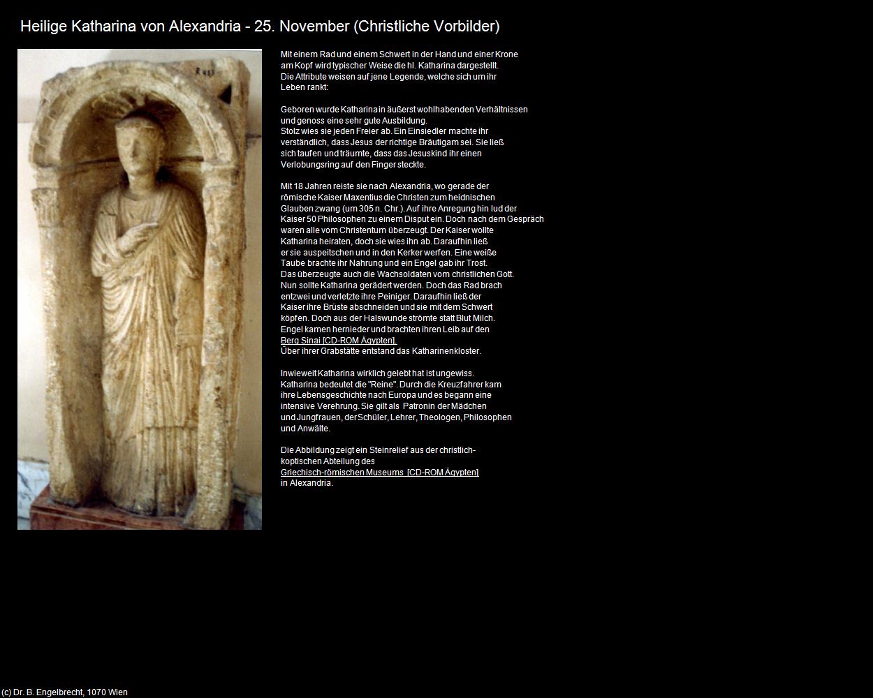 Hl. Katharina von Alexandria - 25. November (Deir Sant Katerin, Sinai) in Kulturatlas-ÄGYPTEN(c)B.Engelbrecht