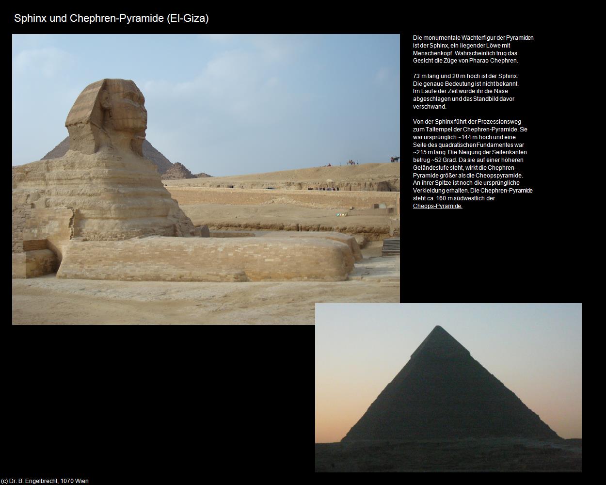 Sphinx und Chephren-Pyramide (El-Giza, Nil-Tal) in Kulturatlas-ÄGYPTEN(c)B.Engelbrecht