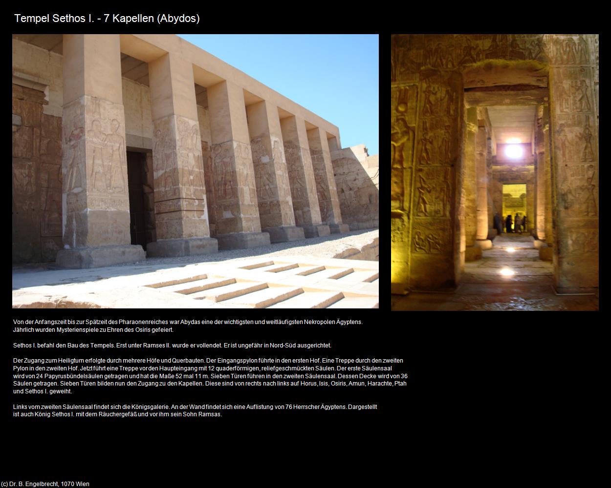 Tempel Sethos I. - 7 Kapellen (Abydos, Nil-Tal) in Kulturatlas-ÄGYPTEN