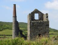 Ruine Bergwerksgebäude bei Bosigran Farm  (Zennor bei Saint Ives, England)