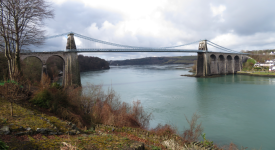 Menai-Brücke  (Bangor-Llandygai, Wales)