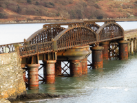 Eisenbahnbrücke Pont Abermaw     (Barmouth, Wales)