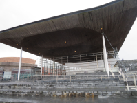 Senatsgebäude bzw. Senedd im Cardiff Bay  (Cardiff, Wales)