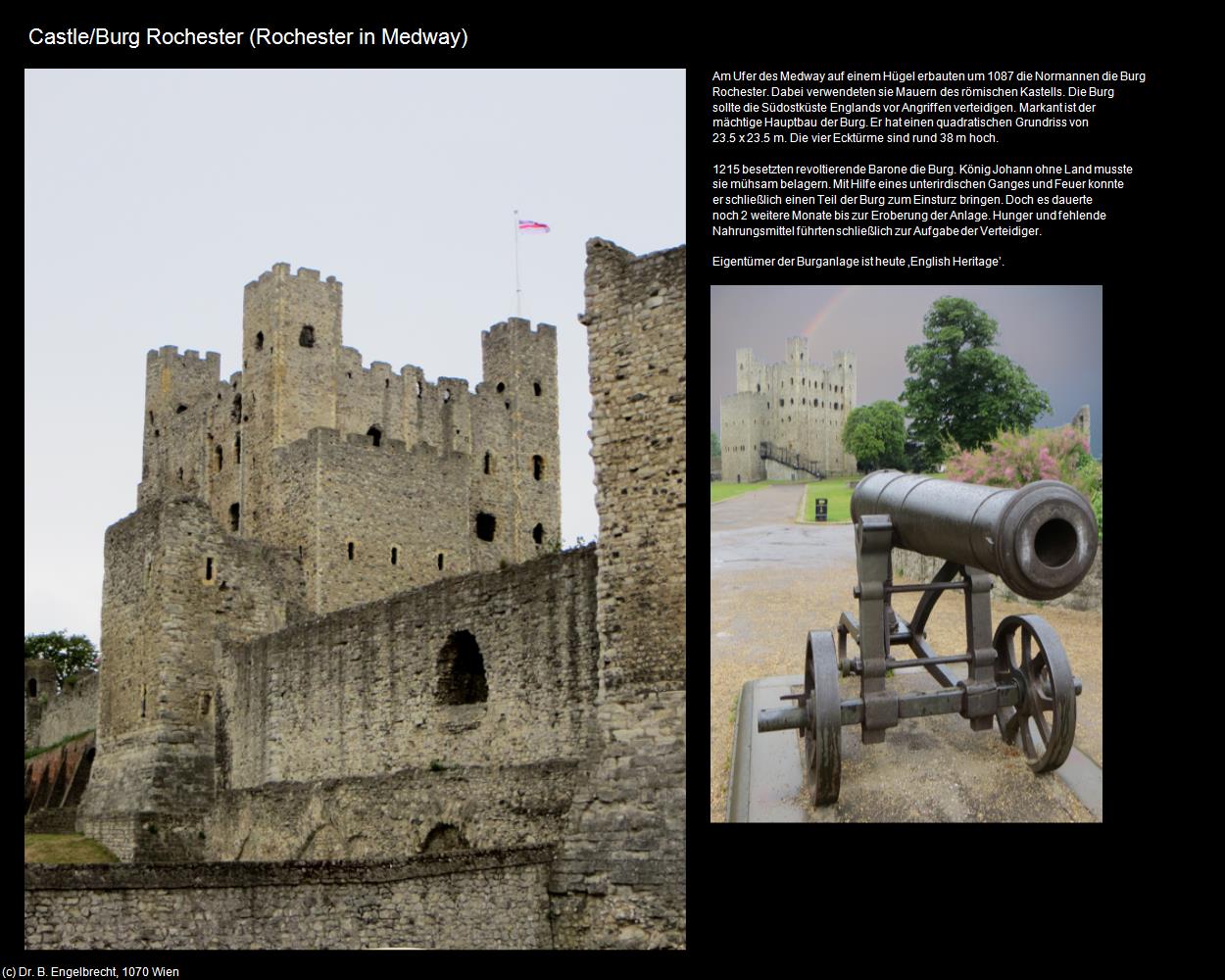 Castle/Burg Rochester (Rochester in Medway, England) in Kulturatlas-ENGLAND und WALES