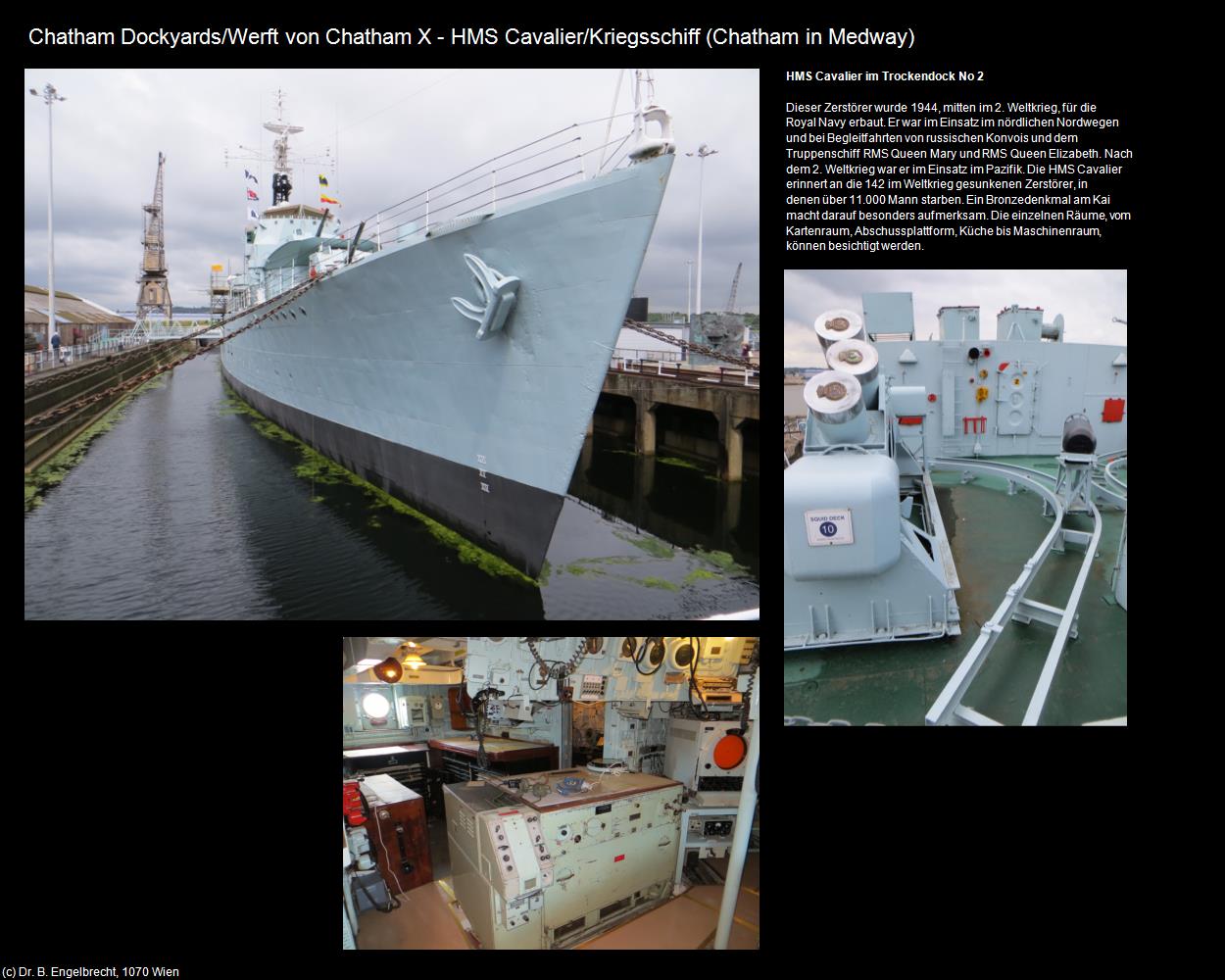 HMS Cavalier/Kriegsschiff (Chatham in Medway, England) in Kulturatlas-ENGLAND und WALES
