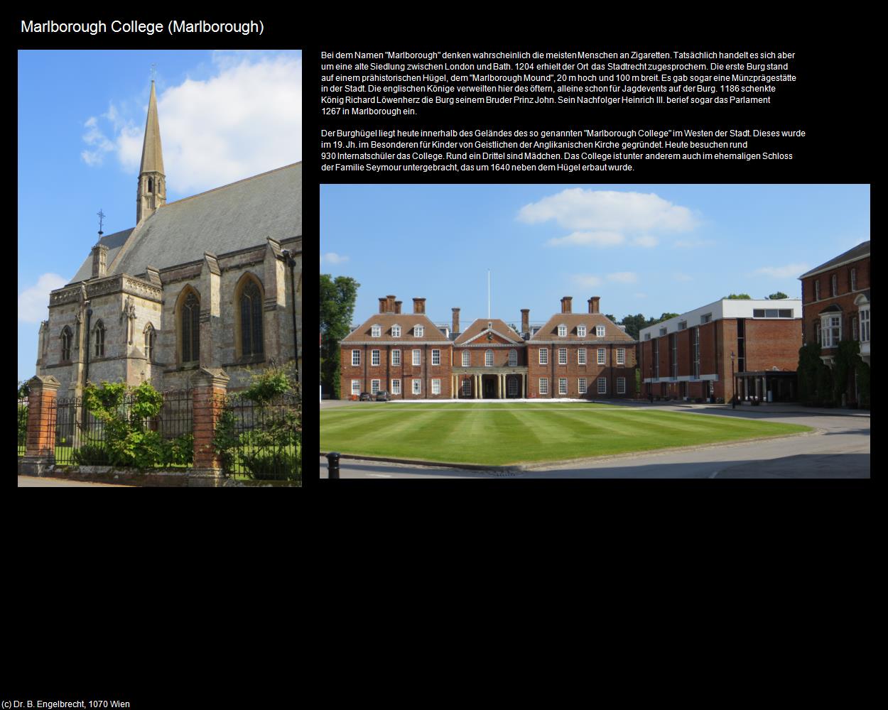 Marlborough College  (Marlborough, England) in Kulturatlas-ENGLAND und WALES