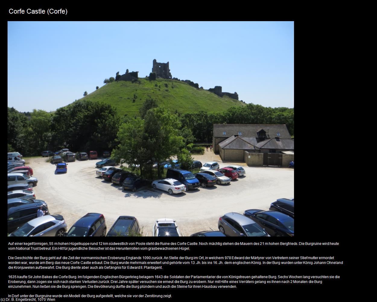 Corfe Castle (Corfe, England ) in Kulturatlas-ENGLAND und WALES