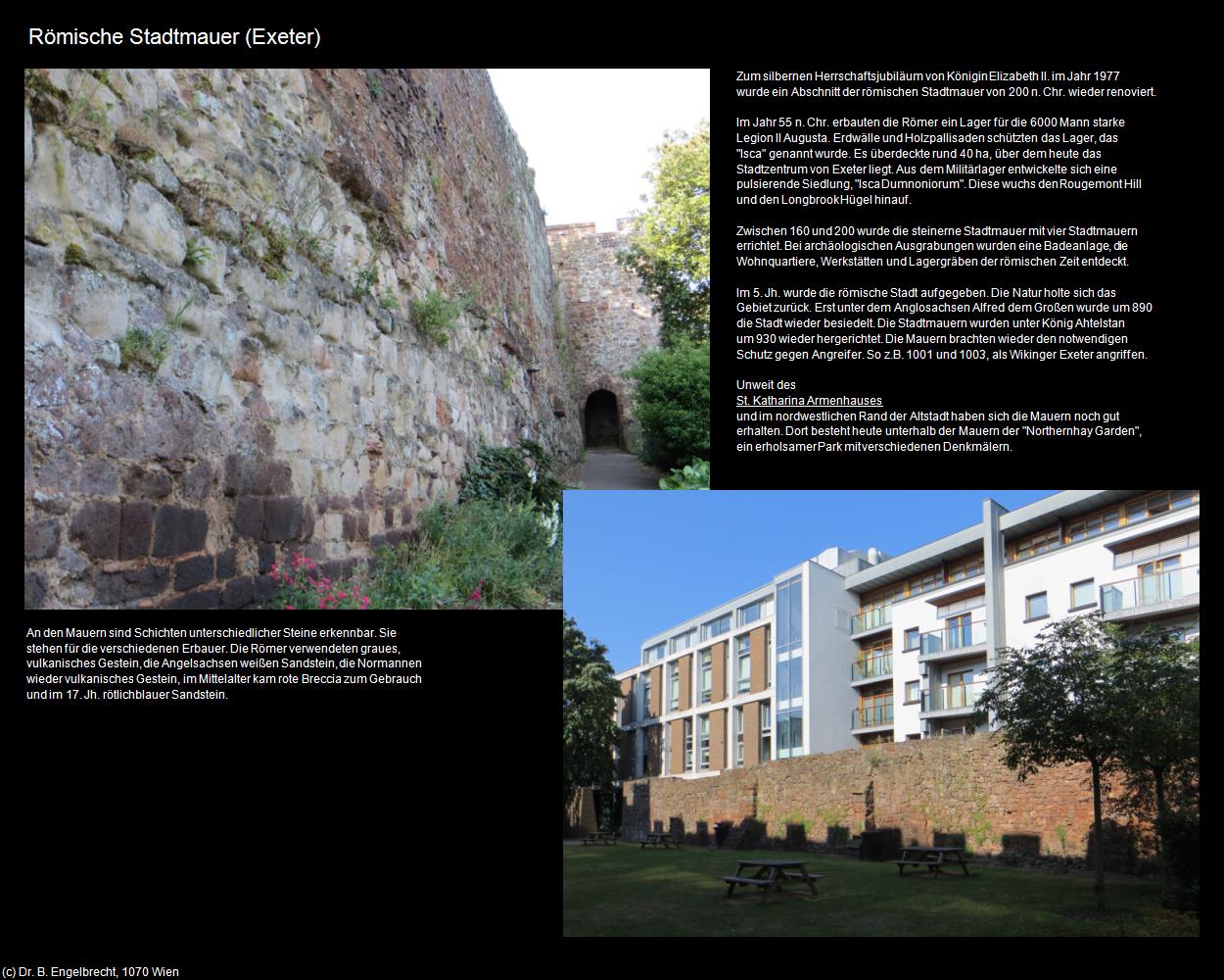 Römische Stadtmauer  (Exeter, England) in Kulturatlas-ENGLAND und WALES(c)B.Engelbrecht