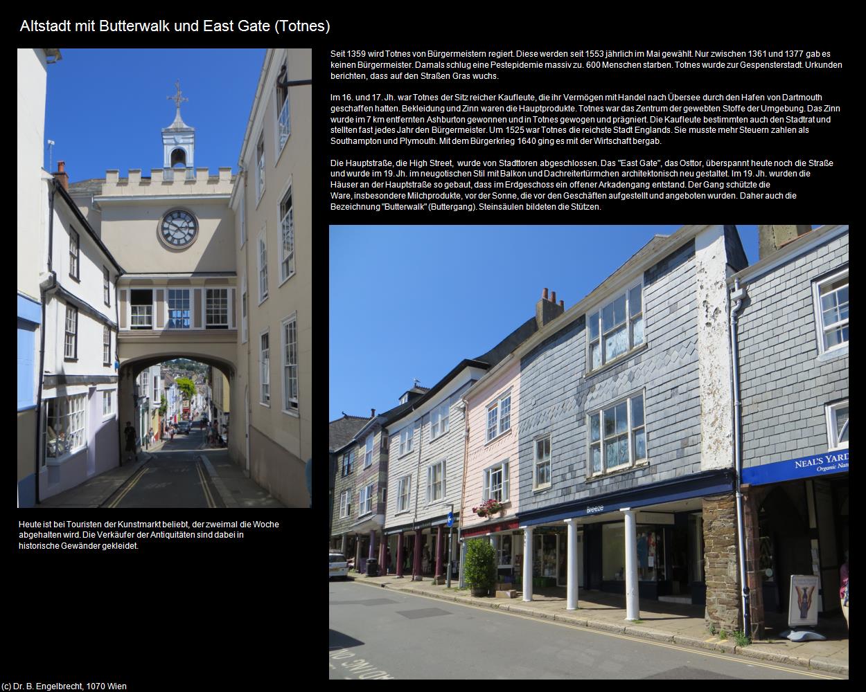 Altstadt mit Butterwalk und East Gate  (Totnes, England) in Kulturatlas-ENGLAND und WALES