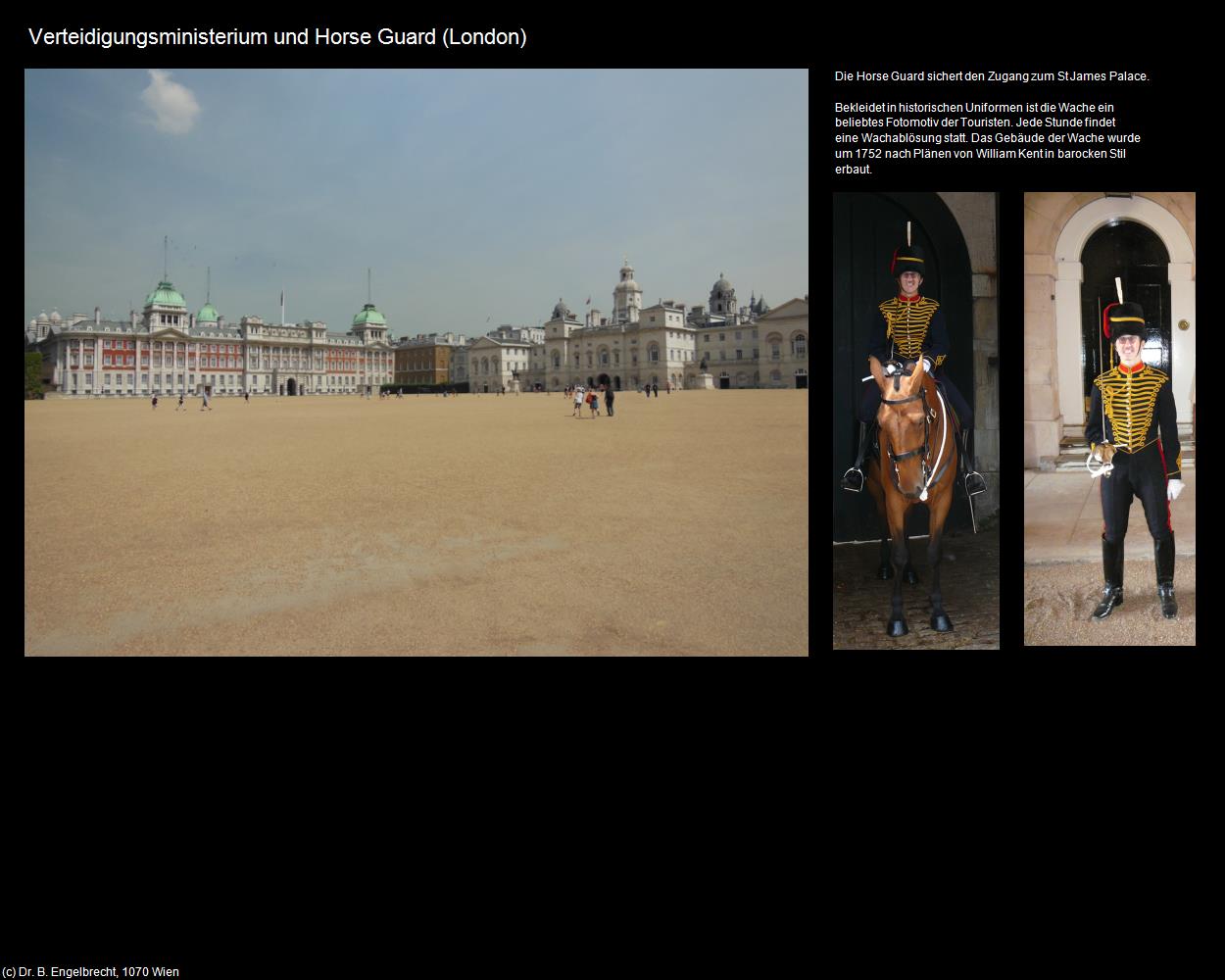 Verteidigungsministerium und Horse Guard (London, England) in Kulturatlas-ENGLAND und WALES