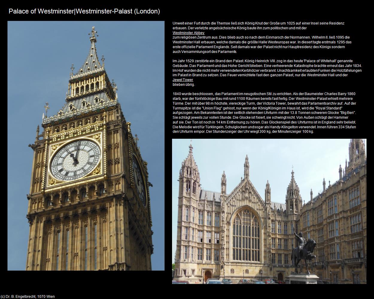 Palace of Westminster|Westminster-Palast (London, England) in Kulturatlas-ENGLAND und WALES(c)B.Engelbrecht