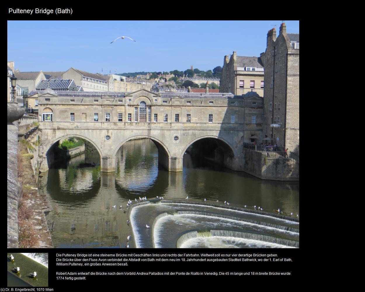 Pulteney Bridge (Bath, England) in Kulturatlas-ENGLAND und WALES