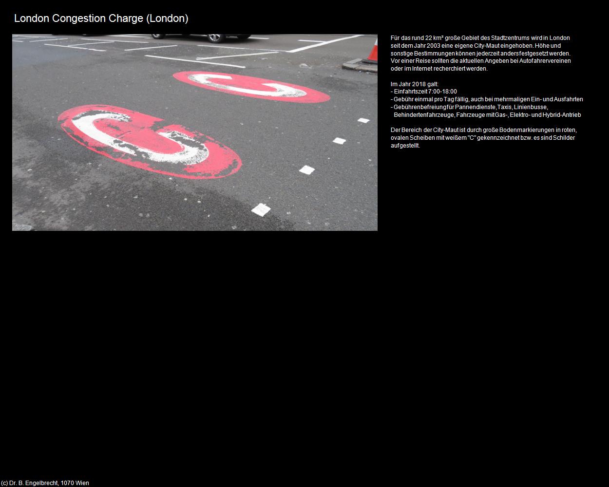 London Congestion Charge (London, England) in Kulturatlas-ENGLAND und WALES