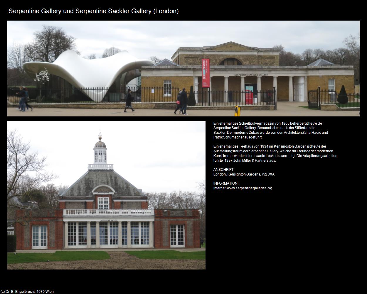 Serpentine Gallery und Serpentine Sackler Gallery (London, England) in Kulturatlas-ENGLAND und WALES