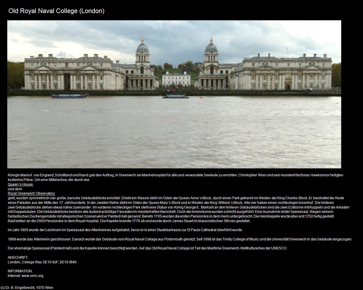Old Royal Naval College (Greenwich)  (London, England) in Kulturatlas-ENGLAND und WALES(c)B.Engelbrecht