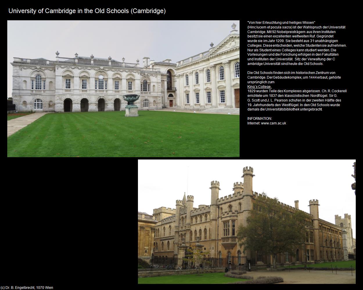 University of Cambridge in the Old Schools (Cambridge, England) in Kulturatlas-ENGLAND und WALES(c)B.Engelbrecht