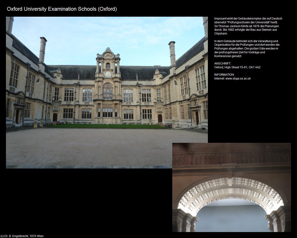 Oxford University Examination School (Oxford, England) in Kulturatlas-ENGLAND und WALES
