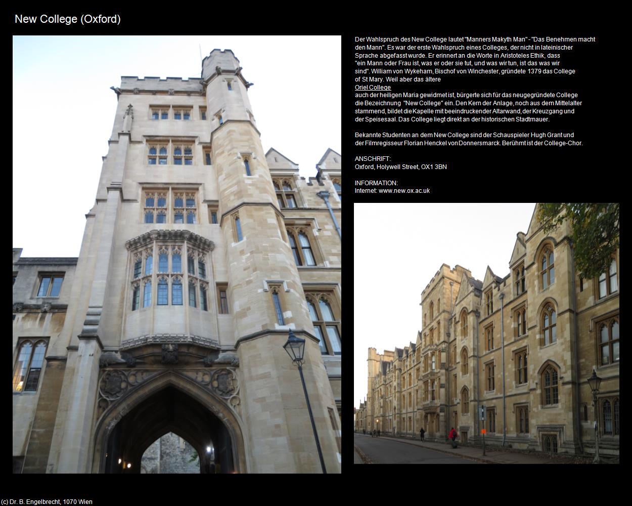 New College (Oxford, England) in Kulturatlas-ENGLAND und WALES(c)B.Engelbrecht