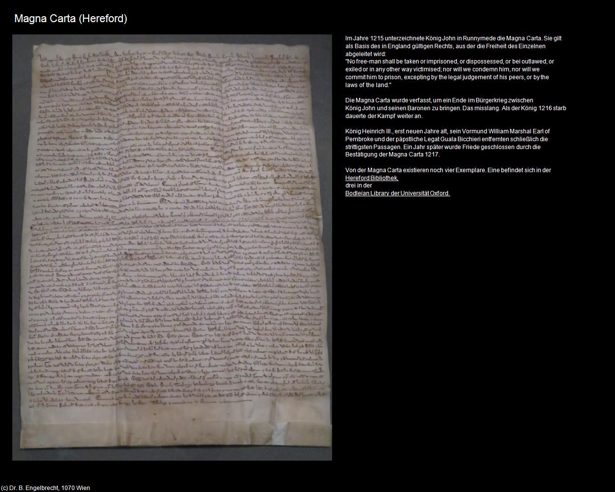Magna Carta (Hereford, England) in Kulturatlas-ENGLAND und WALES(c)B.Engelbrecht