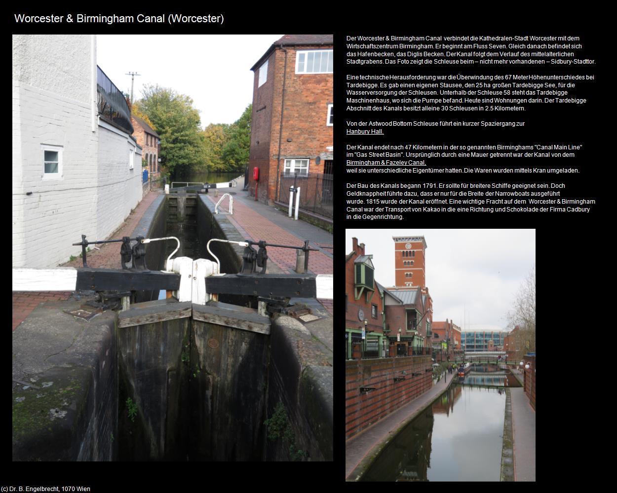 Worcester & Birmingham Canal (Worcester, England) in Kulturatlas-ENGLAND und WALES(c)B.Engelbrecht