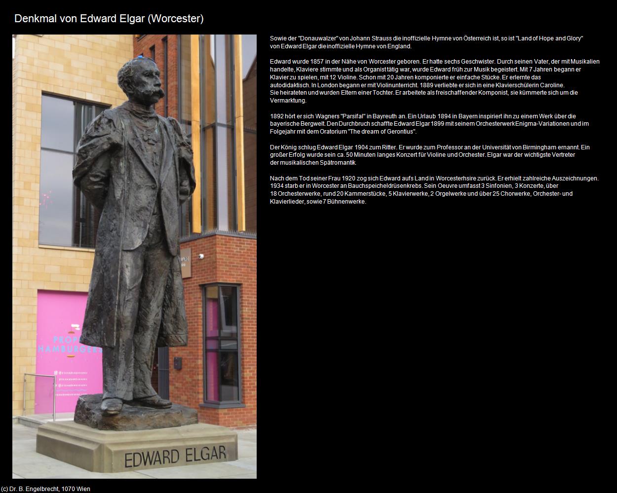 Denkmal von Edward Elgar (Worcester, England) in Kulturatlas-ENGLAND und WALES