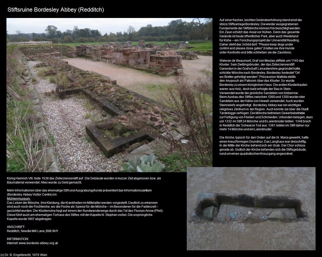 Stiftsruine Bordesley Abbey  (Redditch, England             ) in Kulturatlas-ENGLAND und WALES(c)B.Engelbrecht