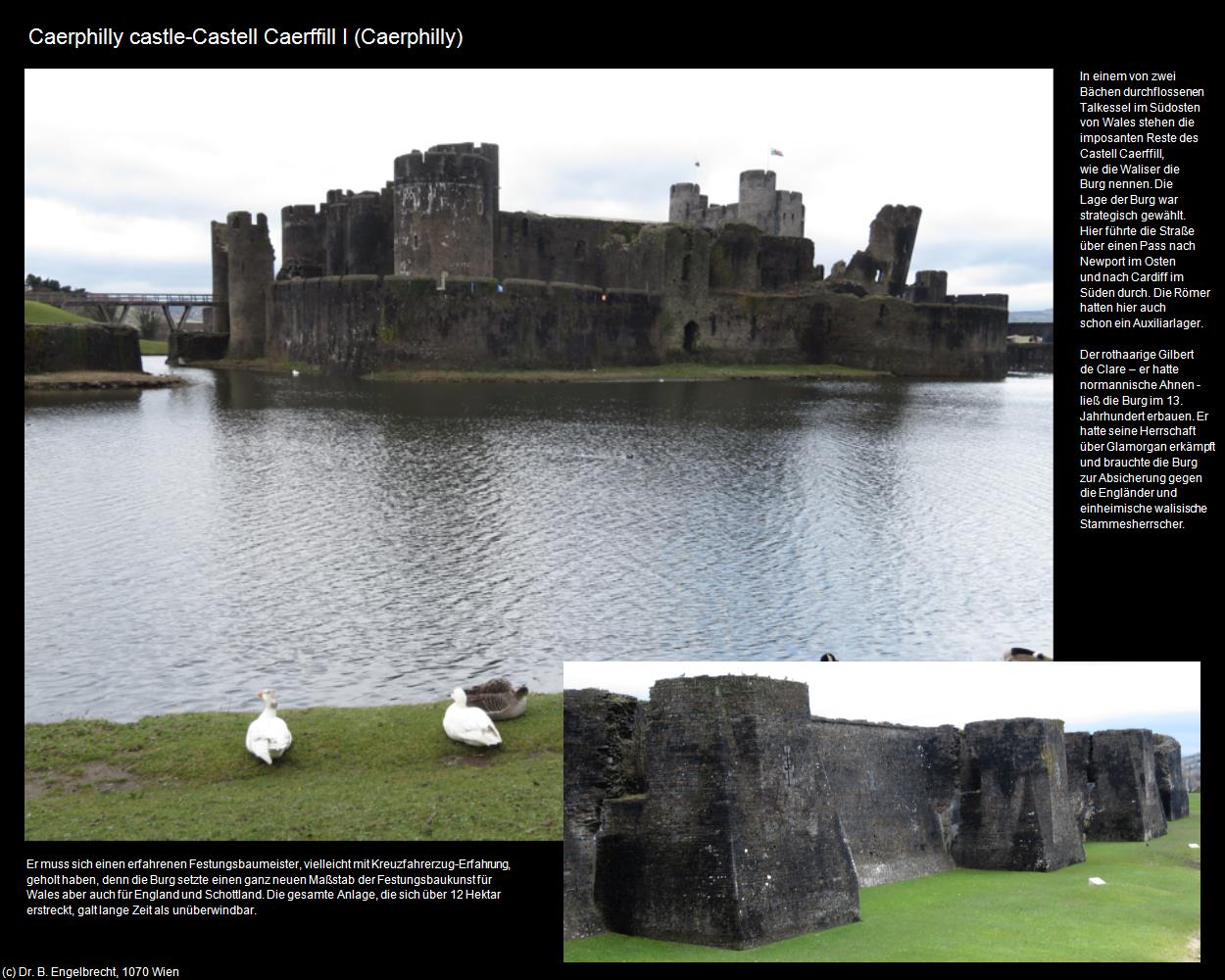 Caerphilly castle I (Caerphilly, Wales) in Kulturatlas-ENGLAND und WALES