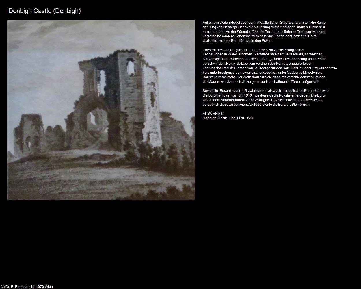 Denbigh Castle (Denbigh, Wales) in Kulturatlas-ENGLAND und WALES