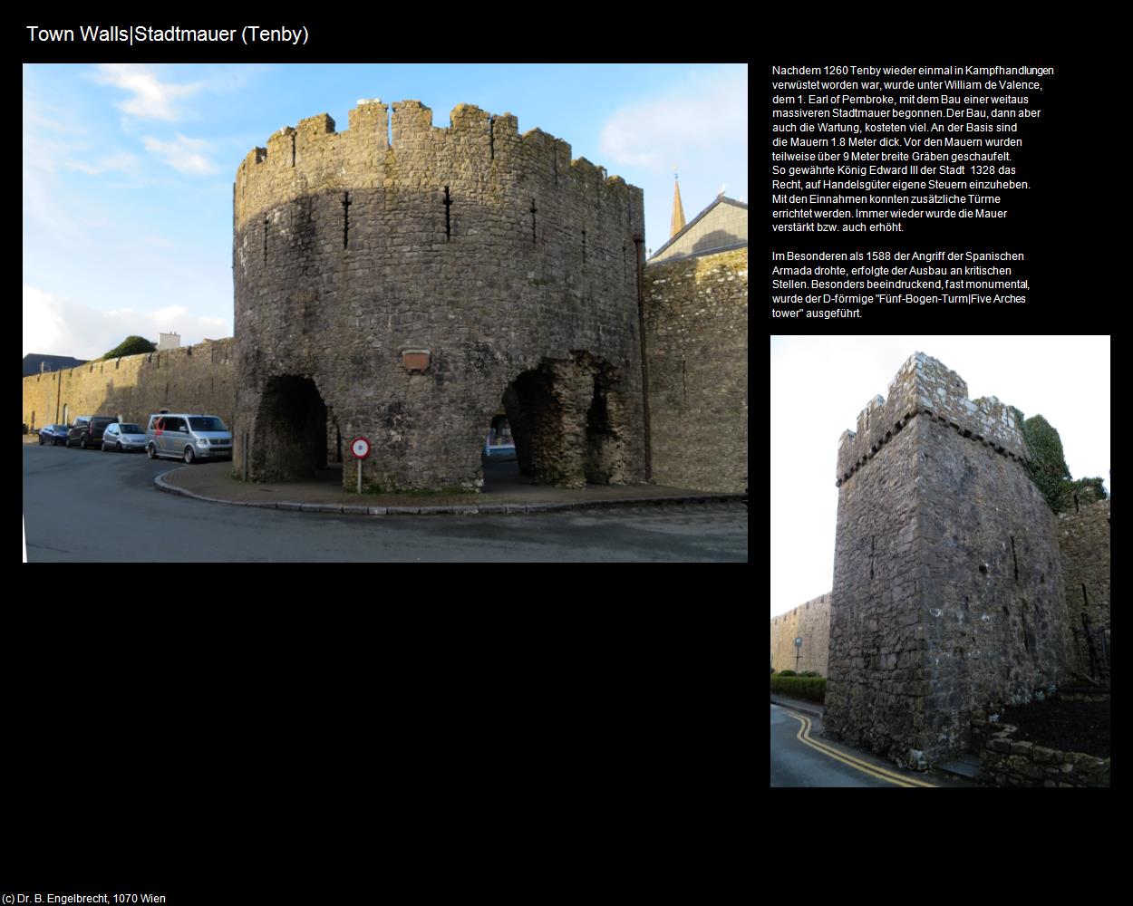 Town Walls|Stadtmauern ( (Tenby, Wales) in Kulturatlas-ENGLAND und WALES