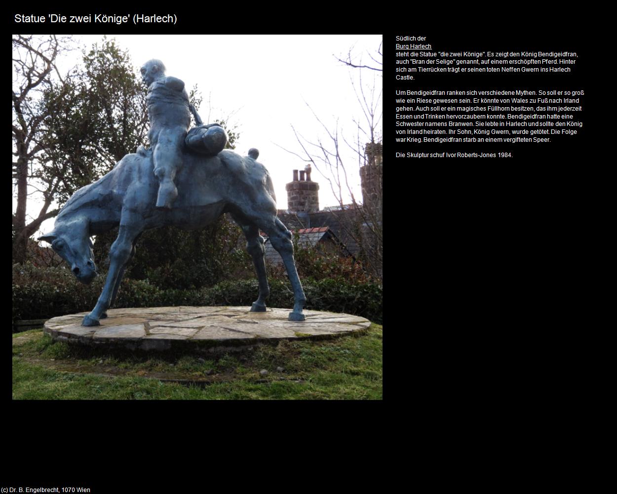 Statue die zwei Könige (Harlech) (Harlech, Wales) in Kulturatlas-ENGLAND und WALES(c)B.Engelbrecht