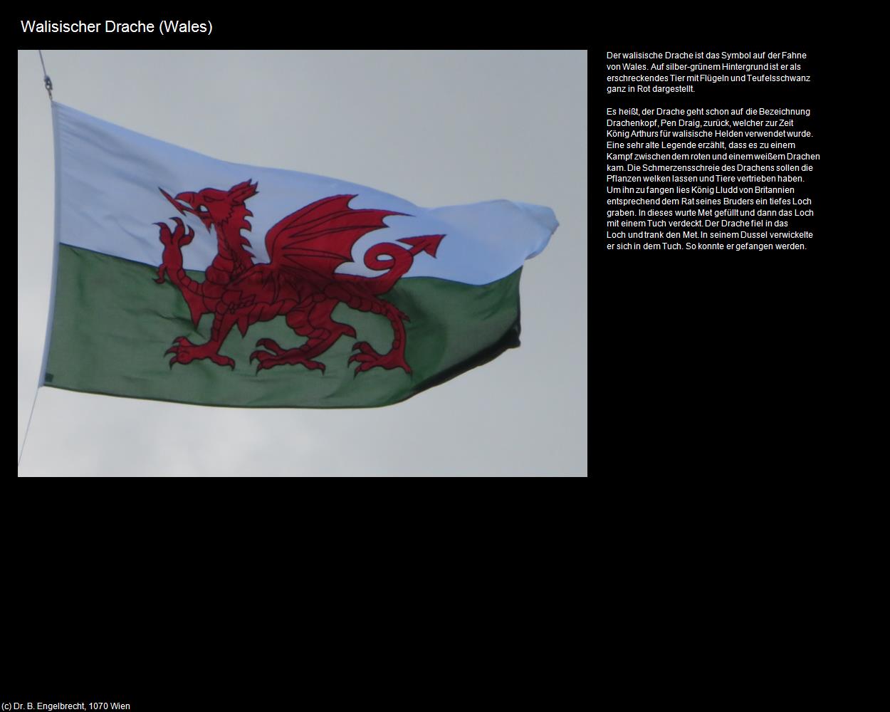 Walisischer Drache (Wales) (Harlech, Wales) in Kulturatlas-ENGLAND und WALES