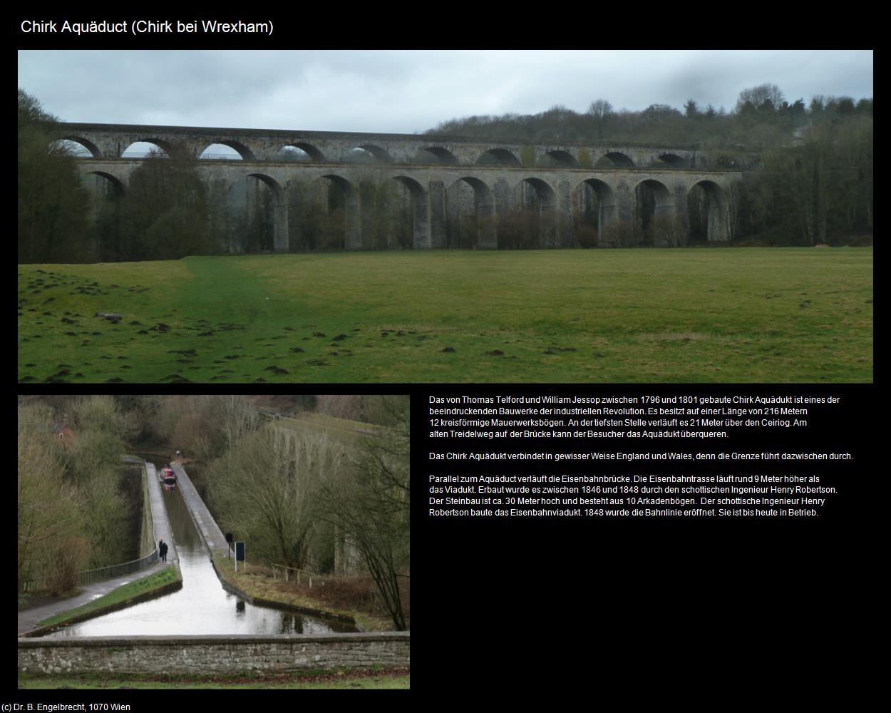 Chirk Aqueduct (Chirk bei Wrexham) (Chirk bei Wrexham, Wales) in Kulturatlas-ENGLAND und WALES