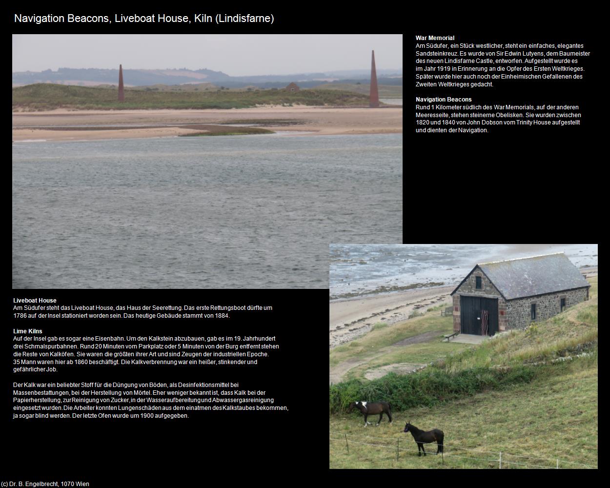 Navigation Beacons, Liveboat House (Lindisfarne, England) in Kulturatlas-ENGLAND und WALES